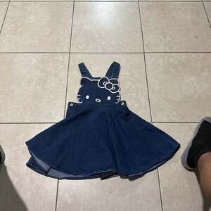 Hello Kitty Denim Pinafore Skirt, Blue Jean Overalls Dress size 5